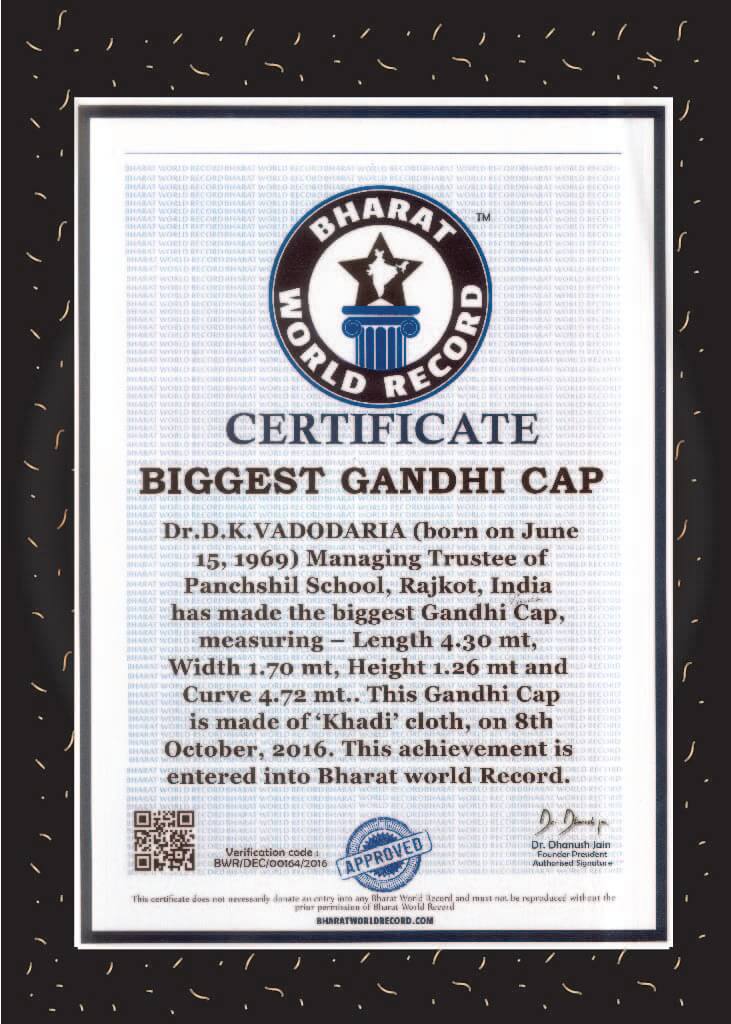 The Largest Gandhi Cap Length 4.30 Mt