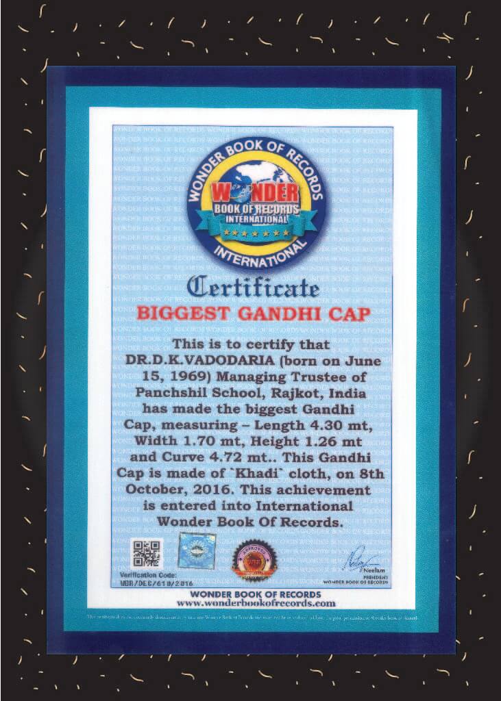 The Largest Gandhi Cap Length 4.30 Mt