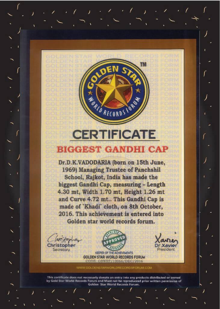 The Largest Gandhi Cap Length 4.30 Mt