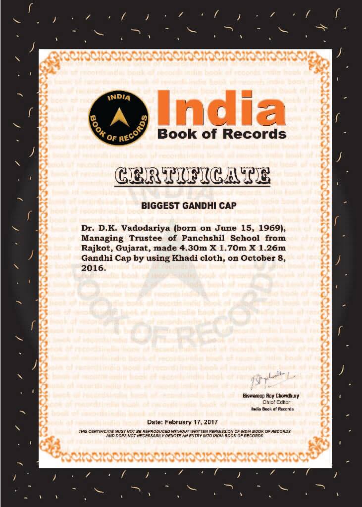 The Largest Gandhi Cap Length 4.30 Mt