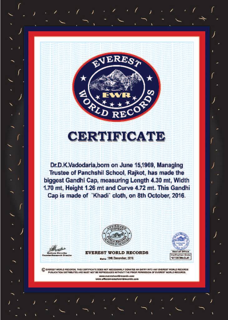 The Largest Gandhi Cap Length 4.30 Mt
