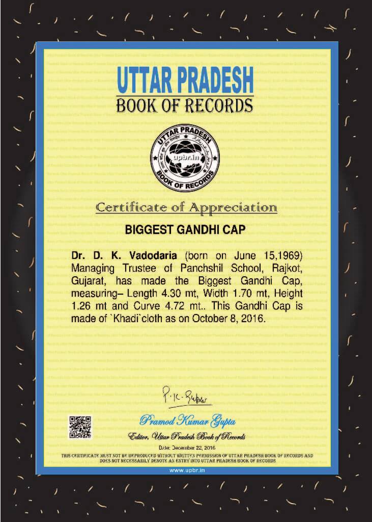 The Largest Gandhi Cap Length 4.30 Mt